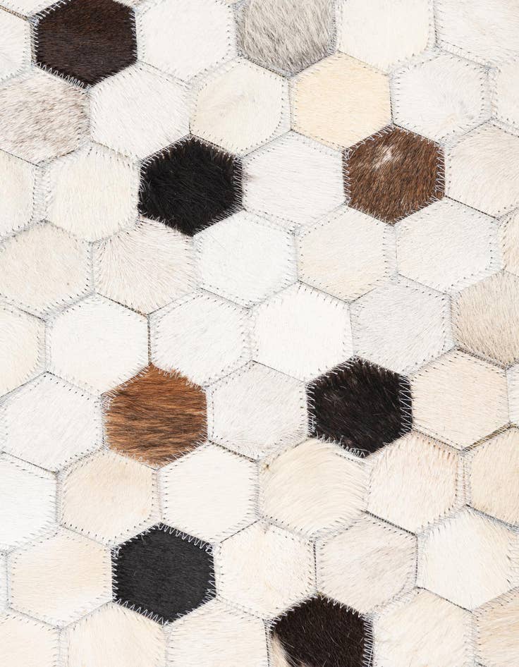 Detail image of  5' x 7' 10 Cowhide Leather Rug