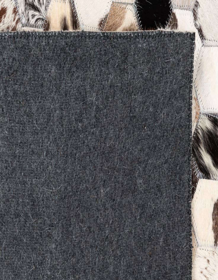 Detail image of  5' 1 x 8' 1 Cowhide Leather Rug