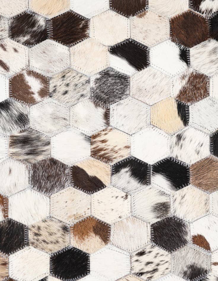 Detail image of  5' 1 x 8' Cowhide Leather Rug