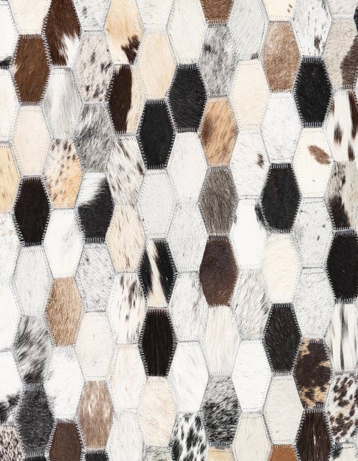 Detail image of  5' 1 x 8' 1 Cowhide Leather Rug