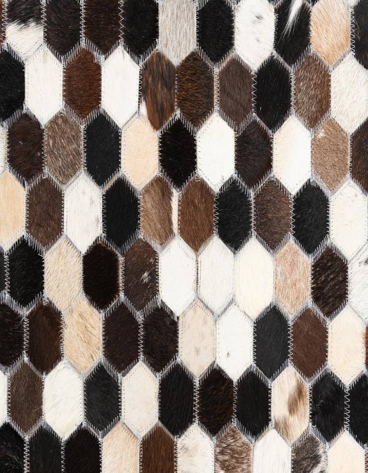 Detail image of  5' 2 x 7' 9 Cowhide Leather Rug