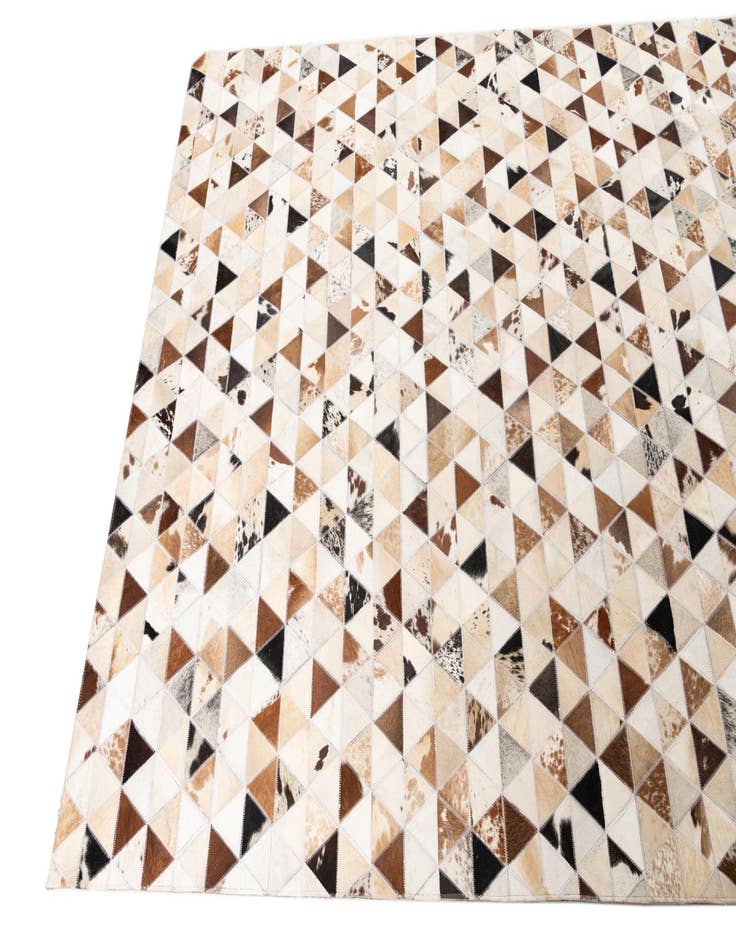 Detail image of  4' 10 x 7' 10 Cowhide Leather Rug