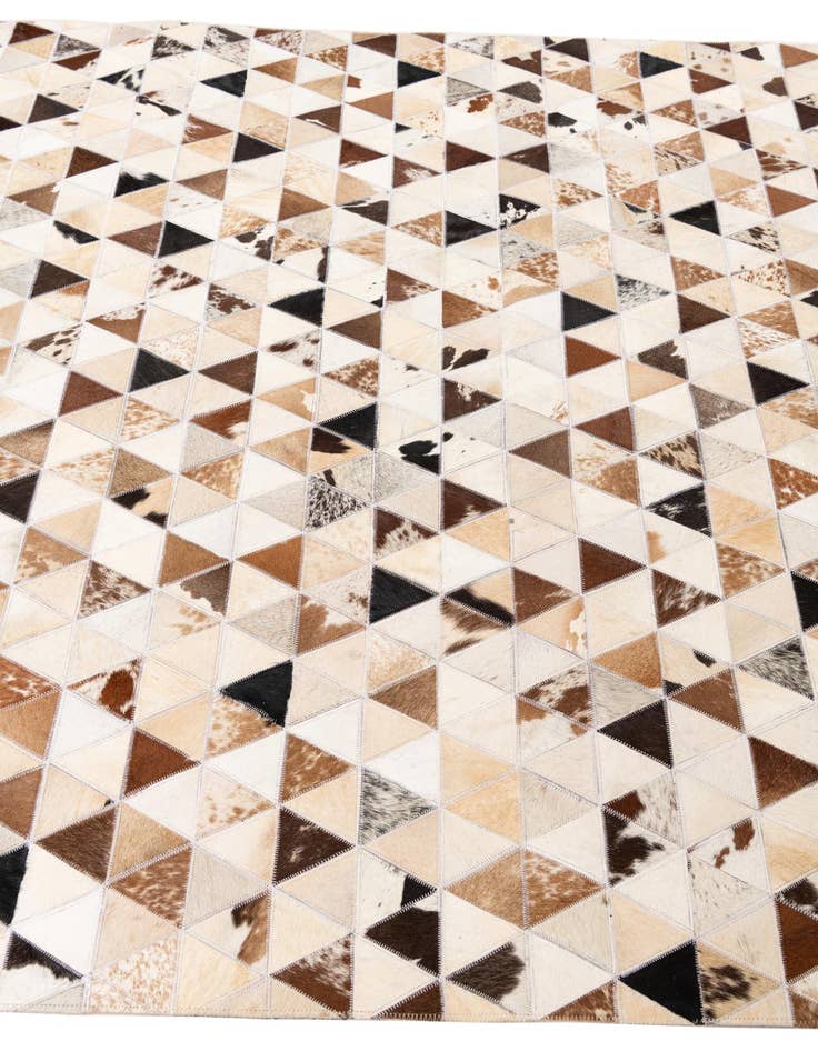 Detail image of  4' 10 x 7' 10 Cowhide Leather Rug