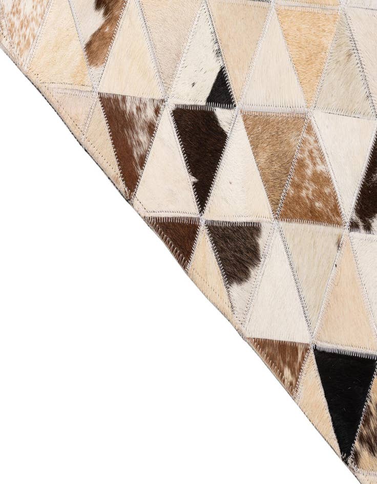 Detail image of  4' 10 x 7' 10 Cowhide Leather Rug