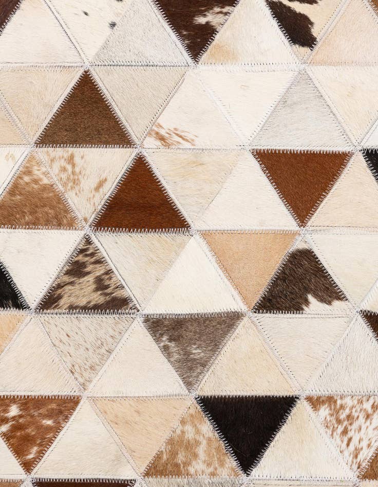 Detail image of  4' 10 x 7' 10 Cowhide Leather Rug