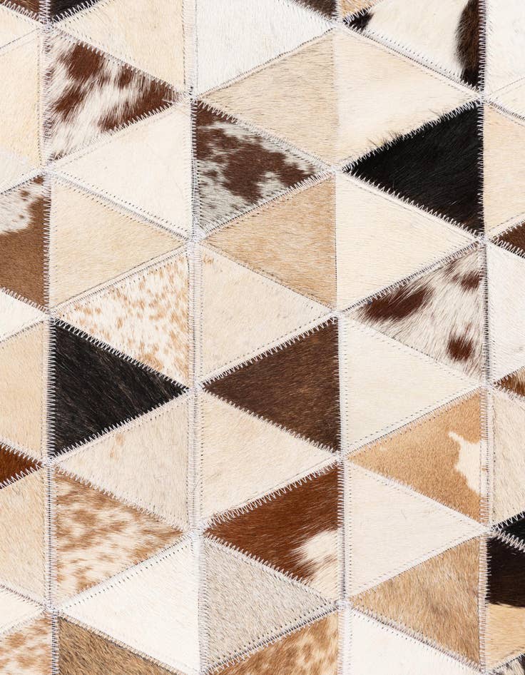 Detail image of  4' 10 x 7' 10 Cowhide Leather Rug