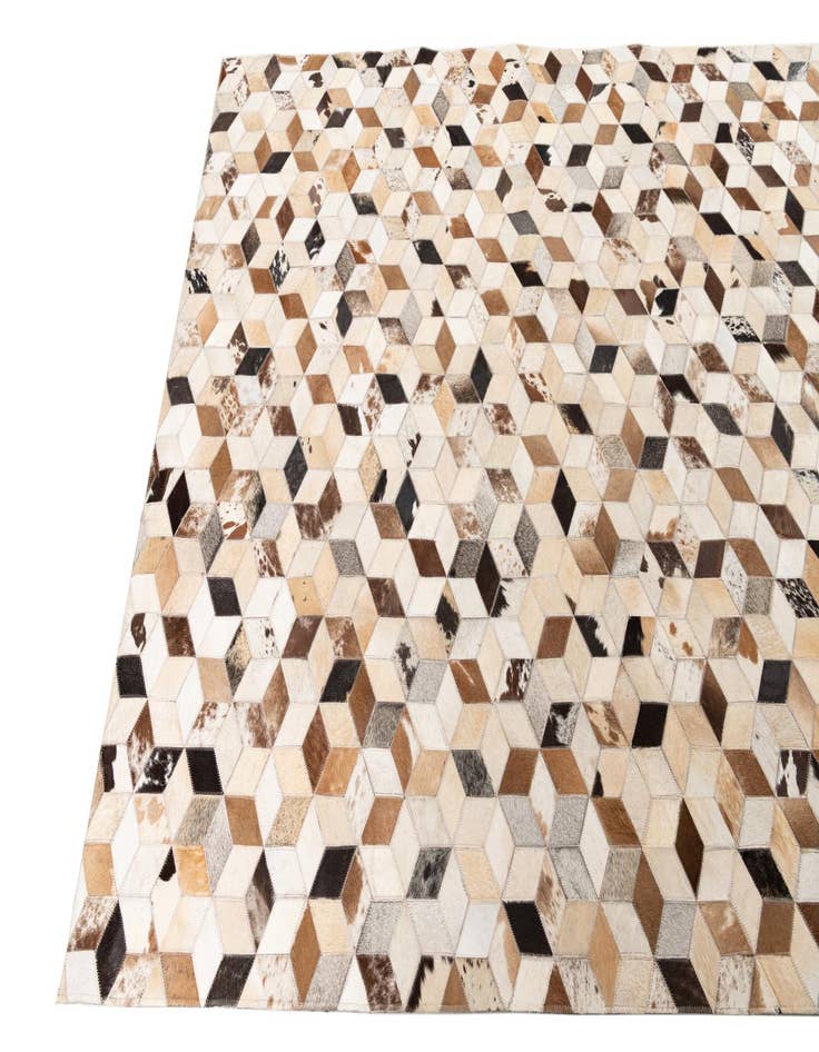 Detail image of  5' x 7' 10 Cowhide Leather Rug