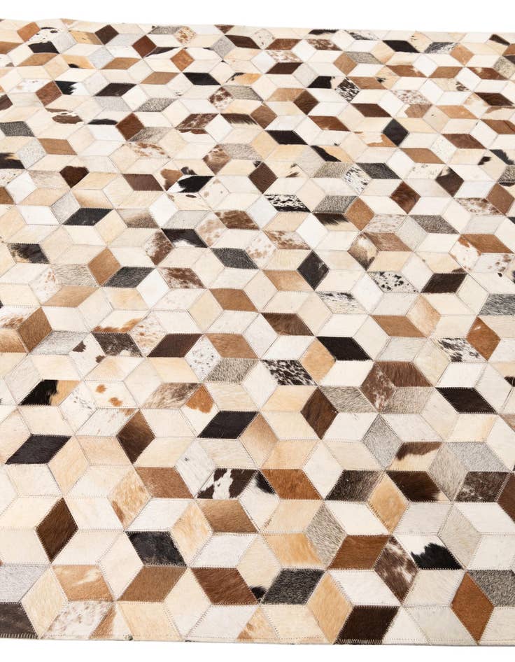 Detail image of  5' x 7' 10 Cowhide Leather Rug