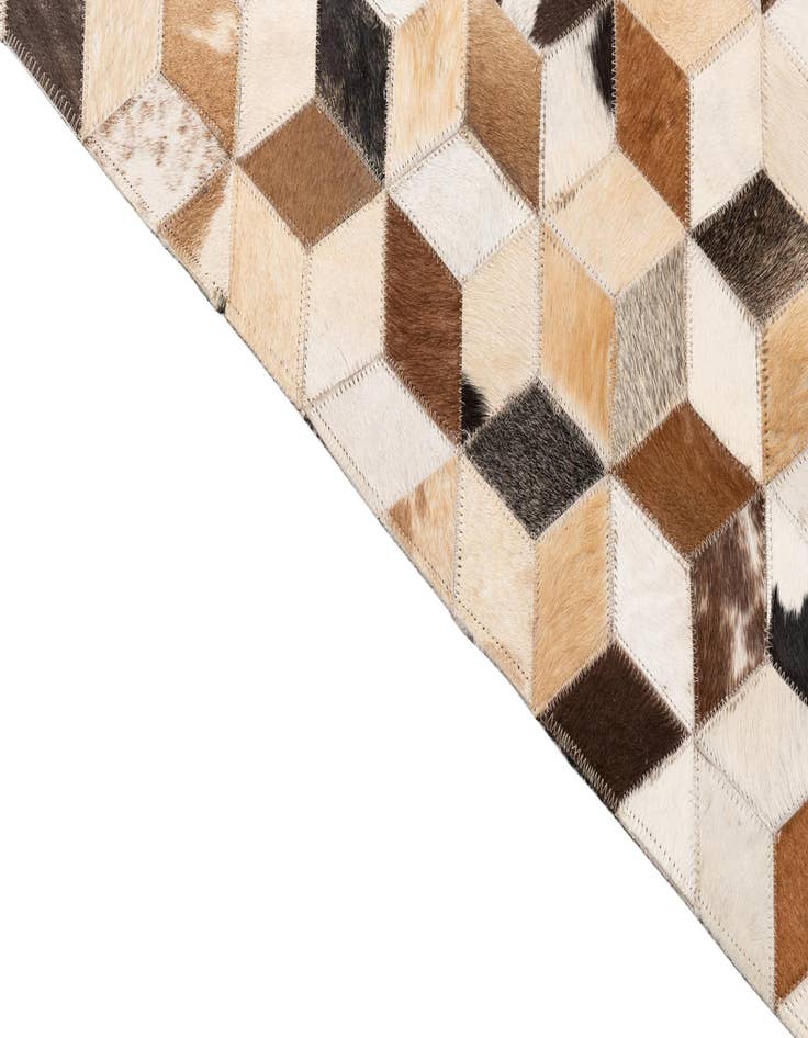 Detail image of  5' x 7' 10 Cowhide Leather Rug