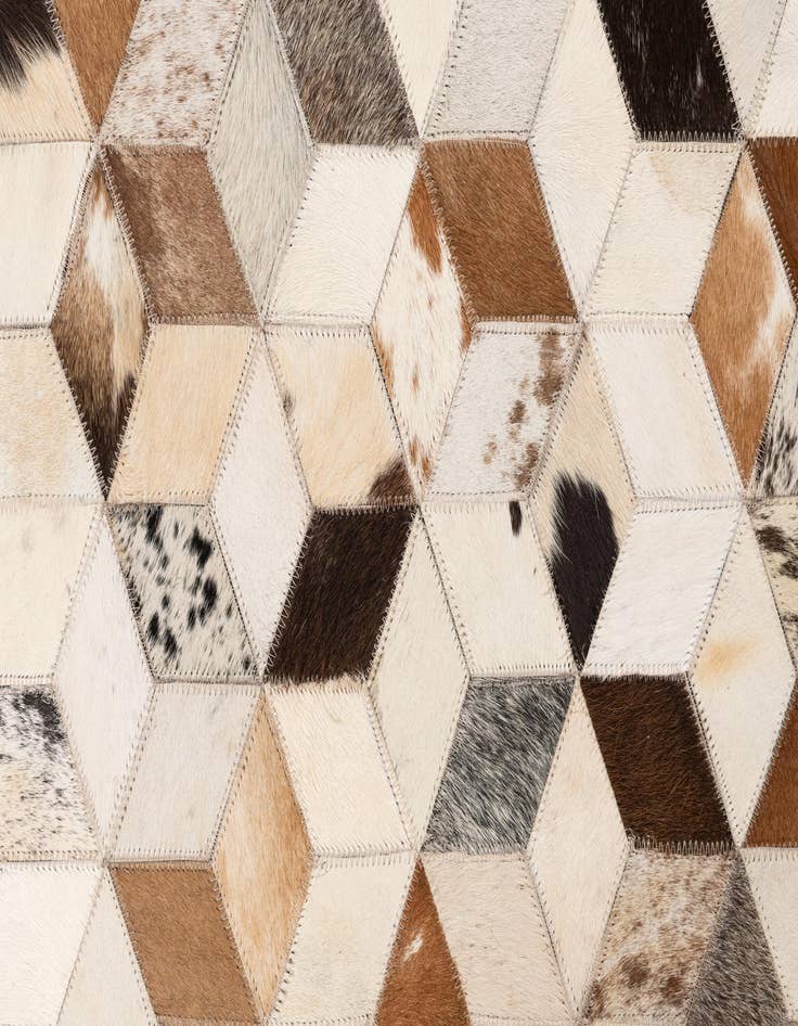 Detail image of  5' x 7' 10 Cowhide Leather Rug