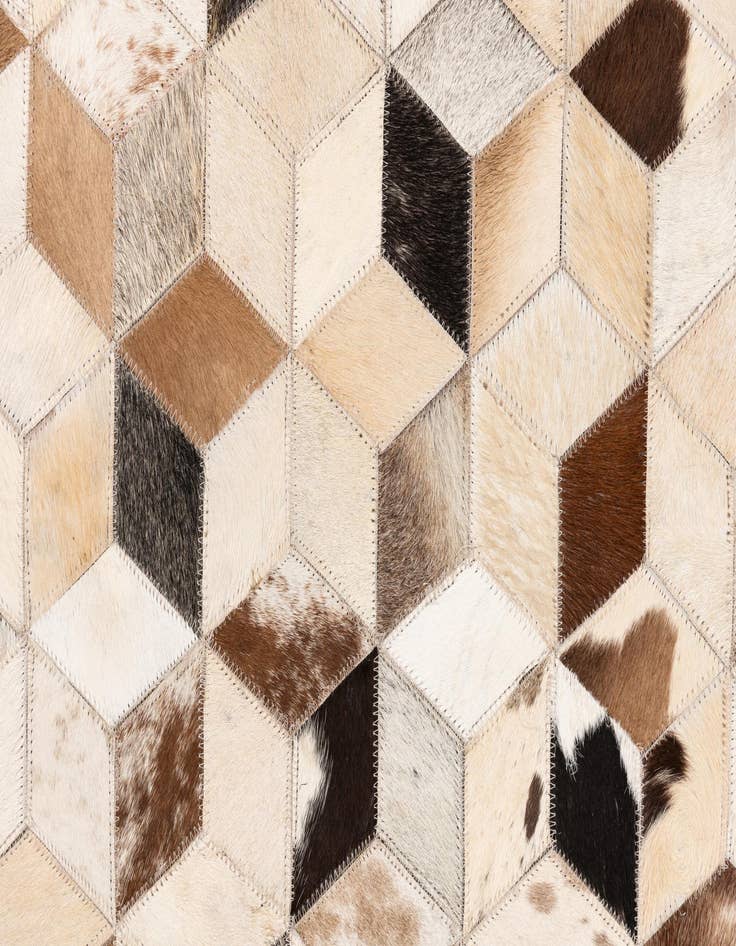 Detail image of  5' x 7' 10 Cowhide Leather Rug
