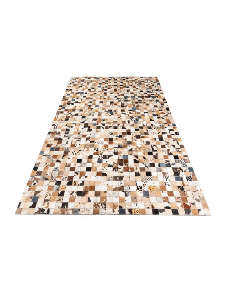 Detail image of  5' x 7' 10 Cowhide Leather Rug