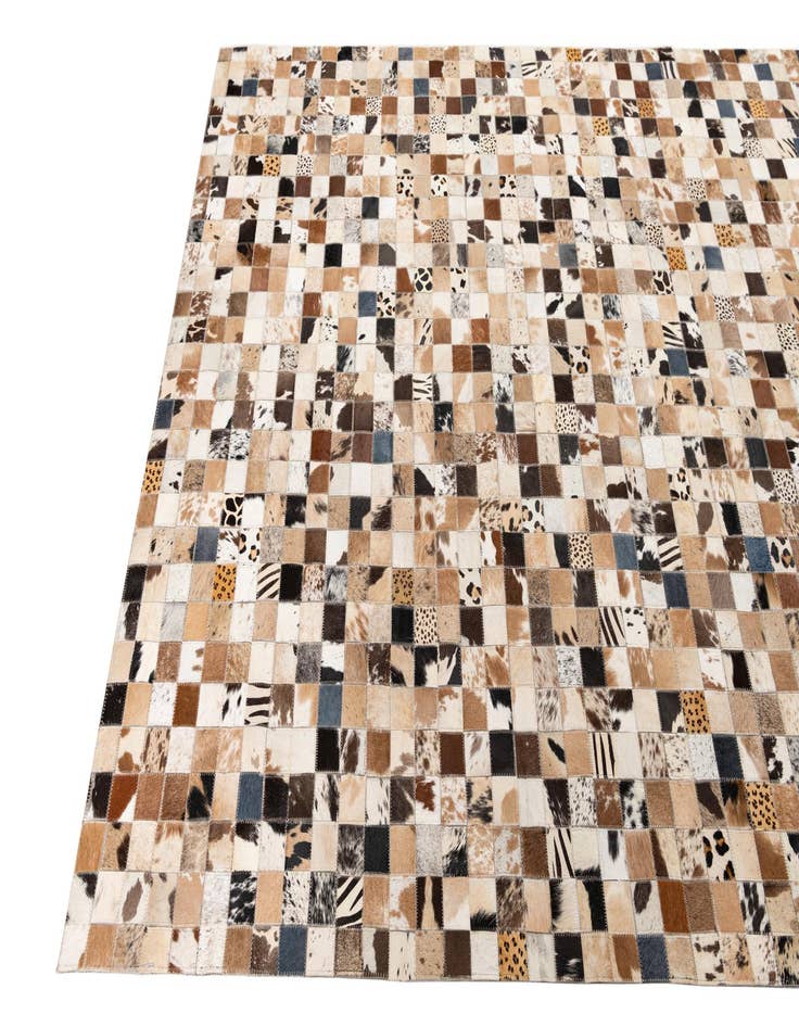 Detail image of  5' x 7' 10 Cowhide Leather Rug