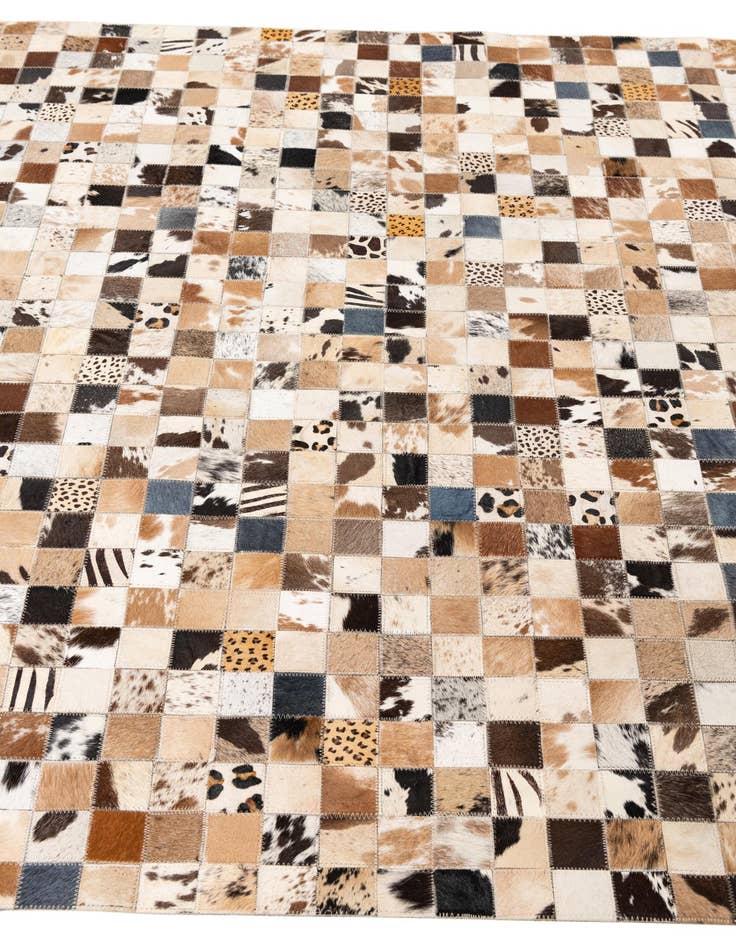 Detail image of  5' x 7' 10 Cowhide Leather Rug