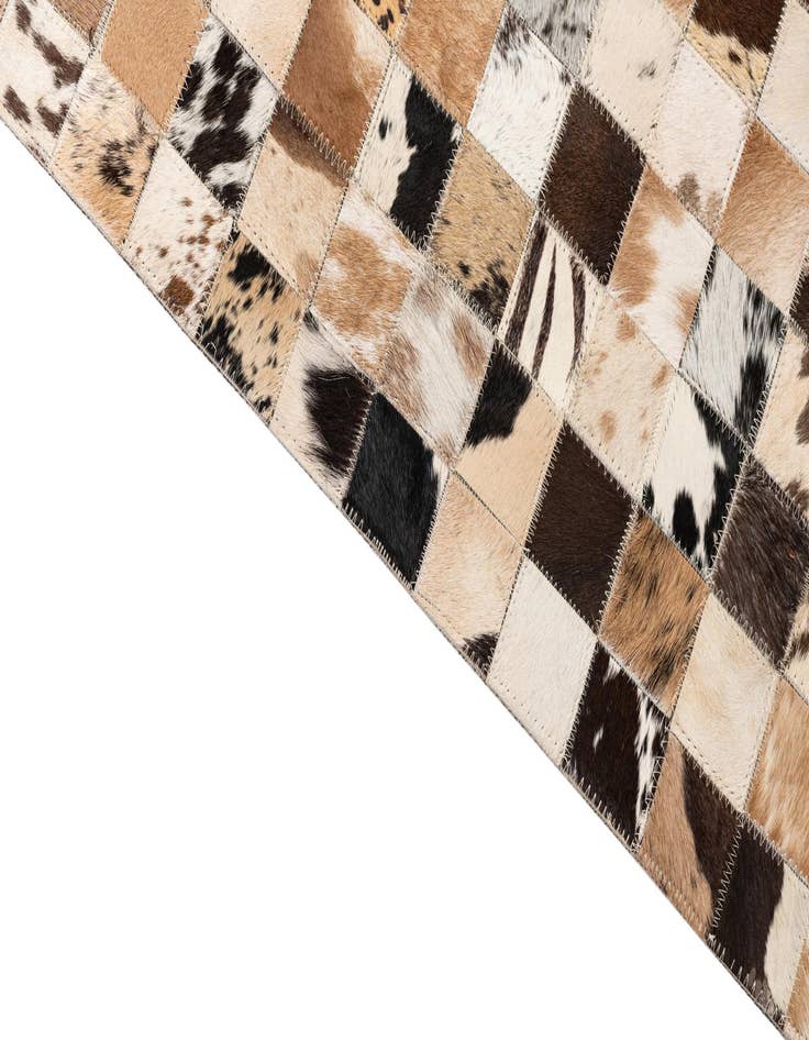 Detail image of  5' x 7' 10 Cowhide Leather Rug