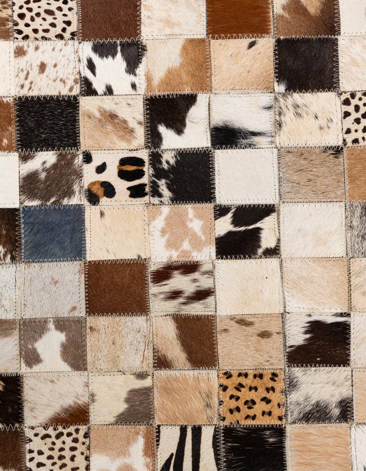 Detail image of  5' x 7' 10 Cowhide Leather Rug