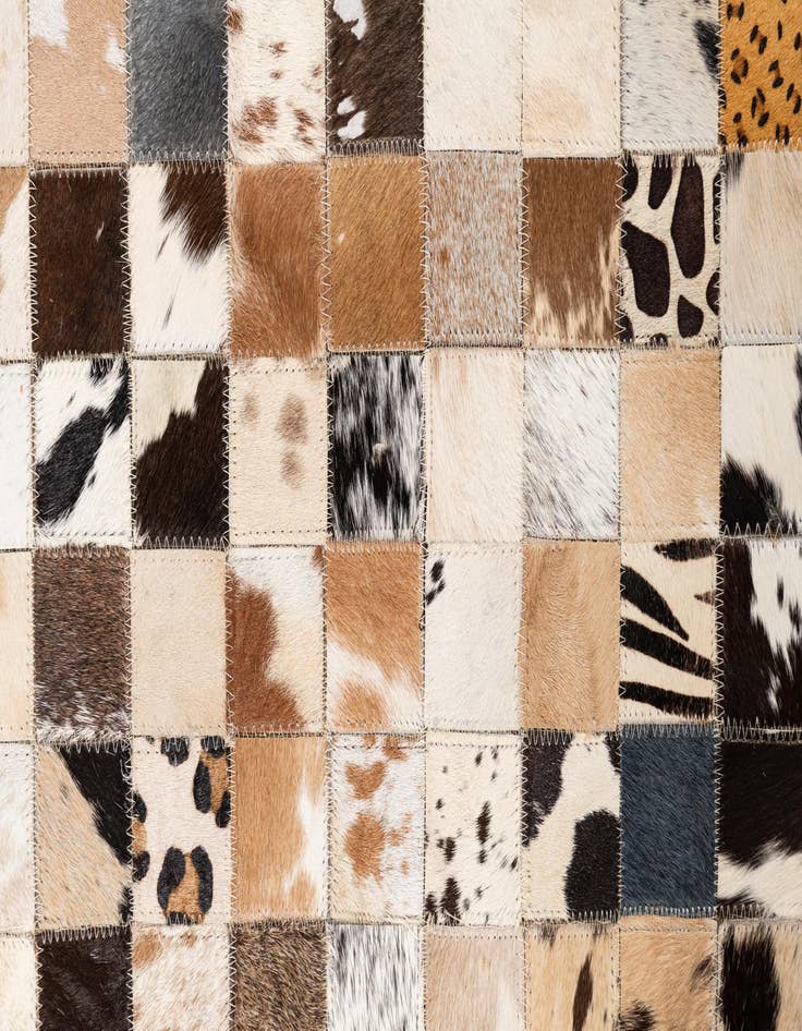 Detail image of  5' x 7' 10 Cowhide Leather Rug