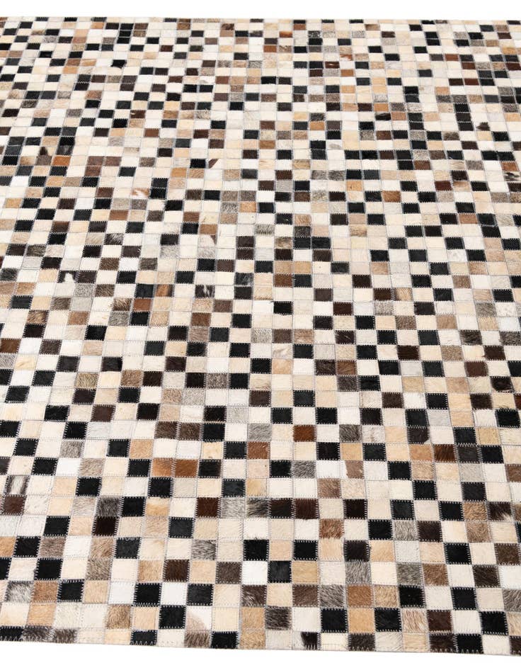 Detail image of  5' x 7' 10 Cowhide Leather Rug