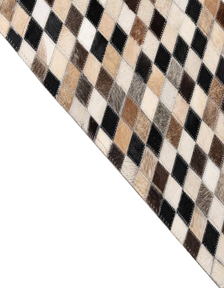 Detail image of  5' x 7' 10 Cowhide Leather Rug