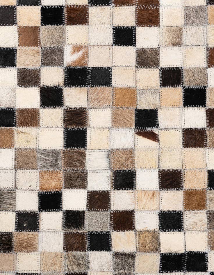 Detail image of  5' x 7' 10 Cowhide Leather Rug