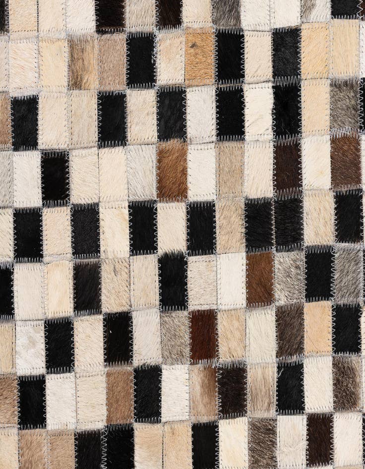 Detail image of  5' x 7' 10 Cowhide Leather Rug