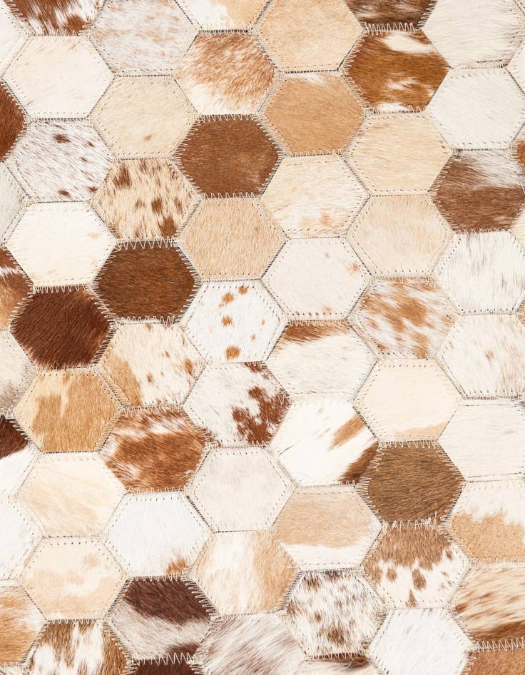 Detail image of  5' x 8' Cowhide Leather Rug