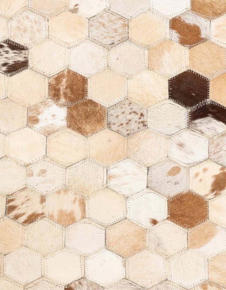 Detail image of  5' x 8' 1 Cowhide Leather Rug