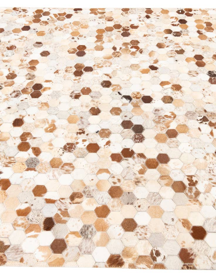 Detail image of  5' 2 x 8' Cowhide Leather Rug