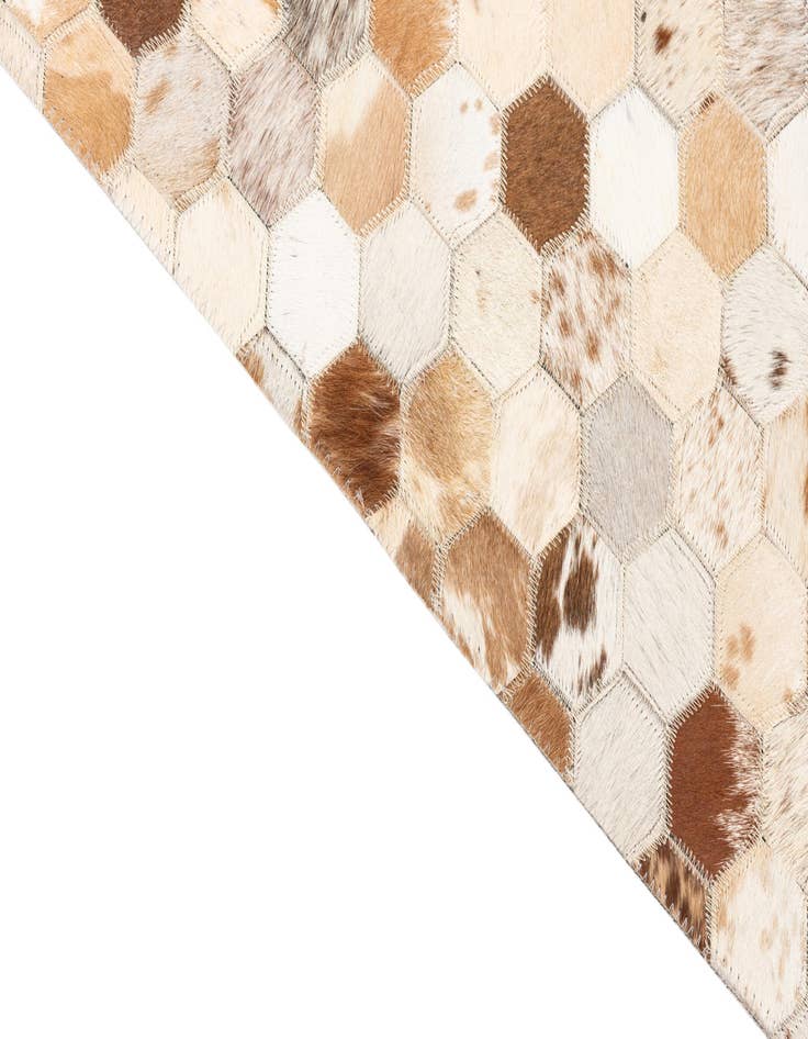 Detail image of  5' 2 x 8' Cowhide Leather Rug