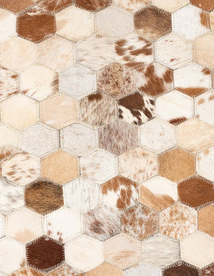 Detail image of  5' 2 x 8' Cowhide Leather Rug