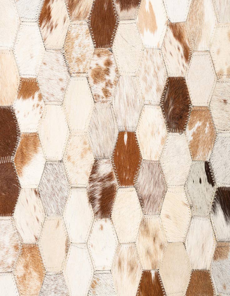 Detail image of  5' 2 x 8' Cowhide Leather Rug