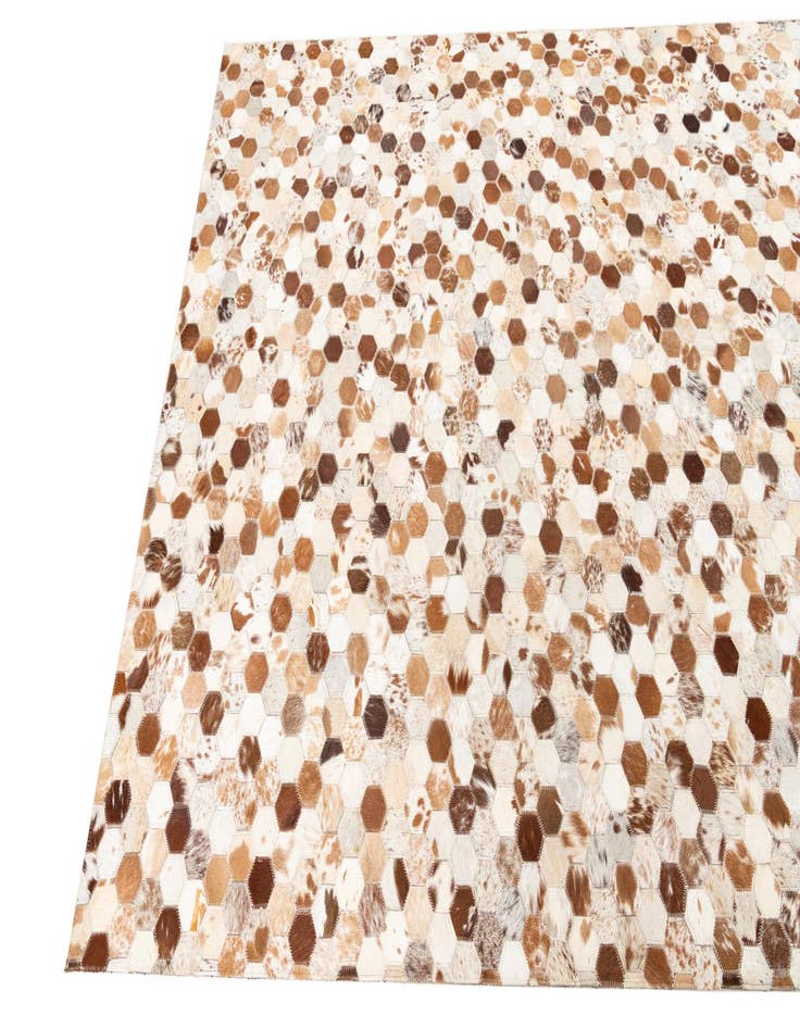 Detail image of  5' 1 x 8' Cowhide Leather Rug