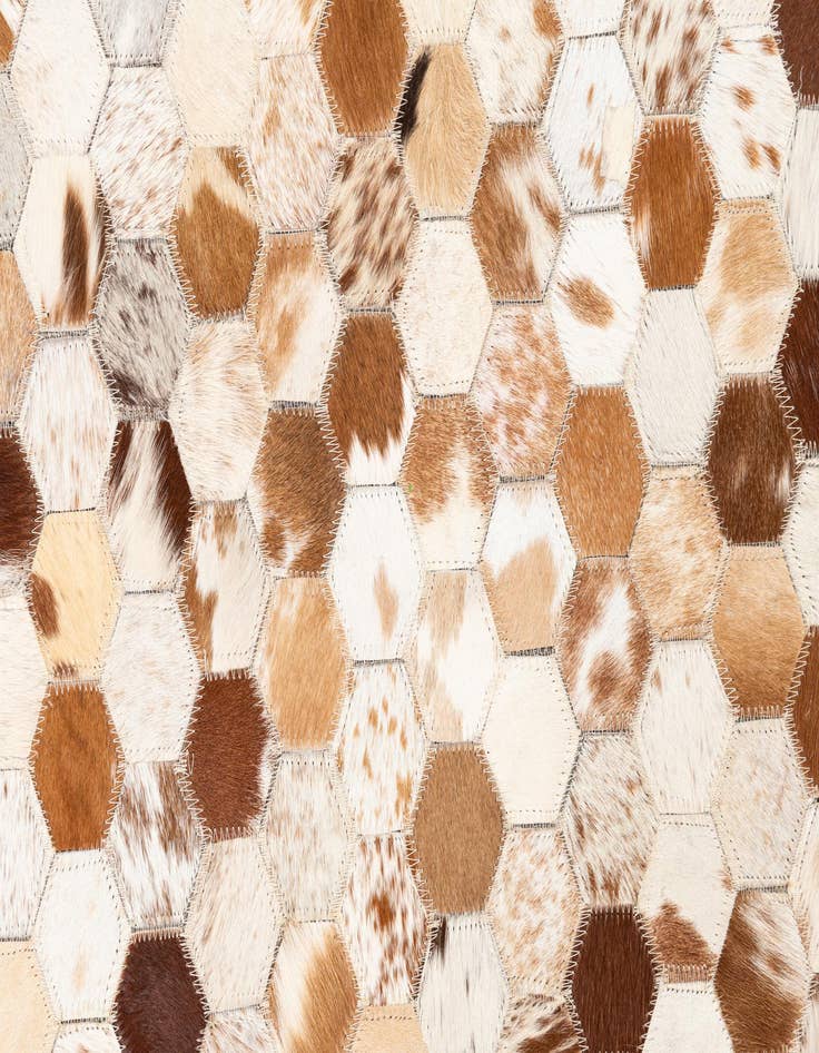 Detail image of  5' 1 x 8' Cowhide Leather Rug