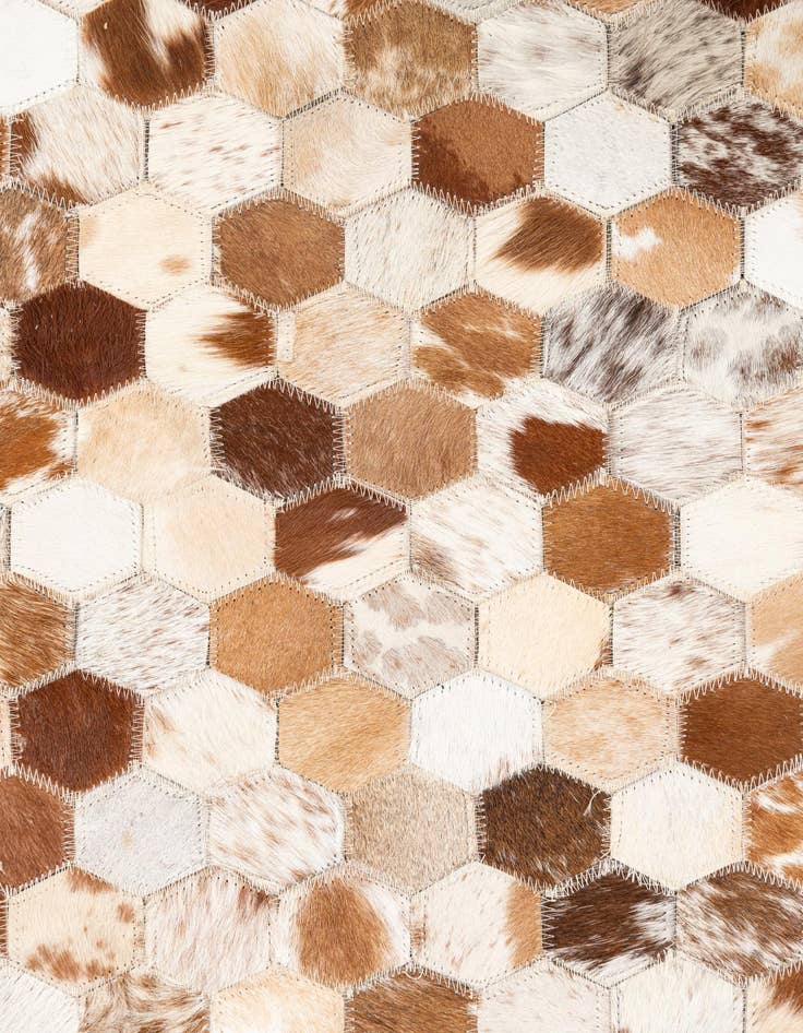 Detail image of  5' 1 x 8' Cowhide Leather Rug