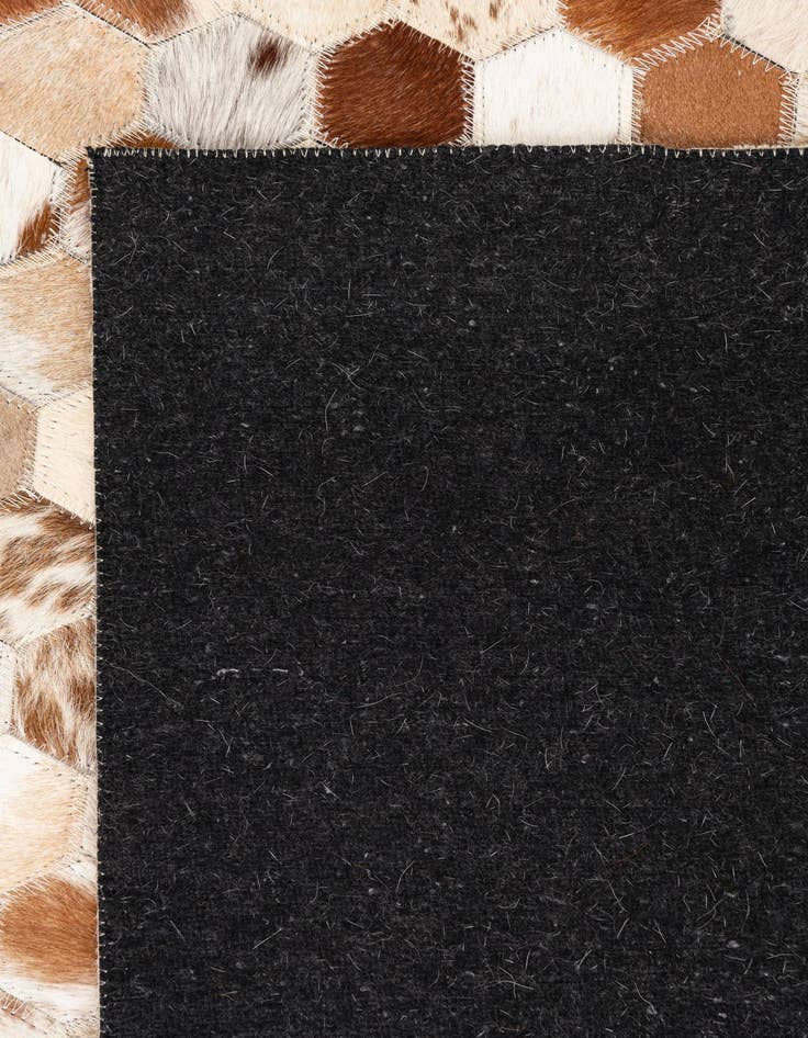 Detail image of  5' 1 x 8' Cowhide Leather Rug