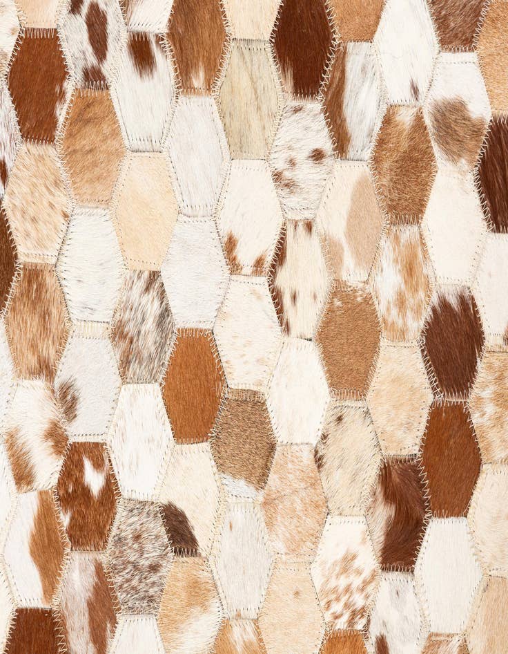 Detail image of  5' x 7' 10 Cowhide Leather Rug