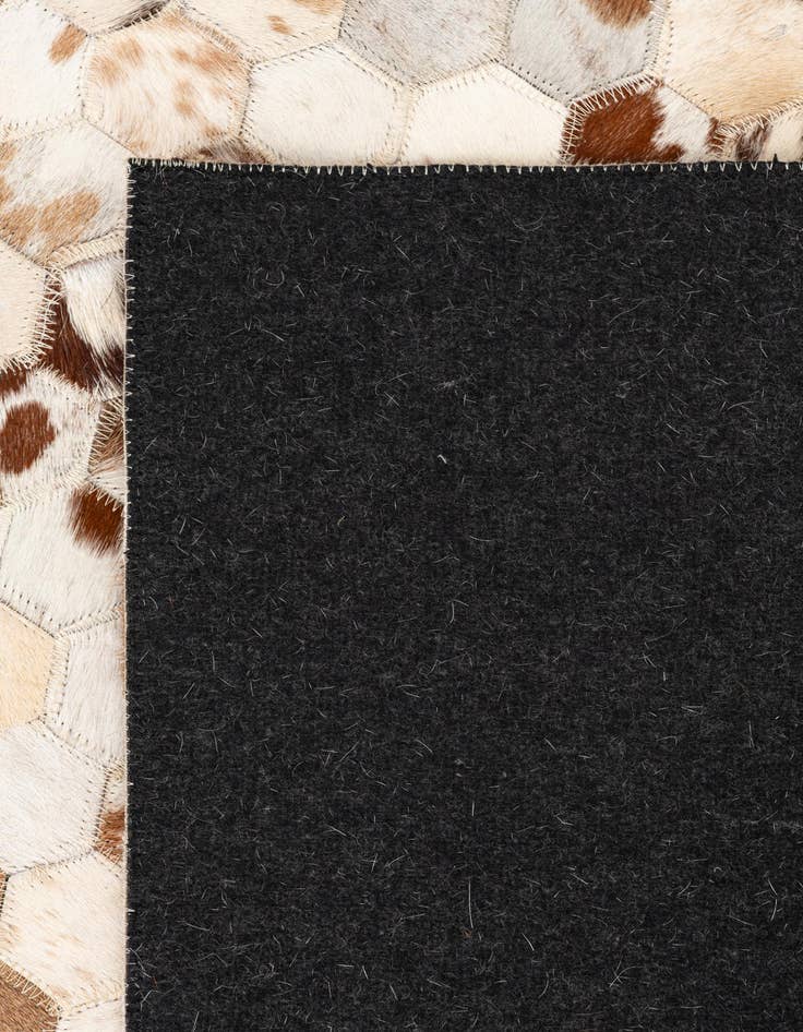 Detail image of  5' x 7' 10 Cowhide Leather Rug