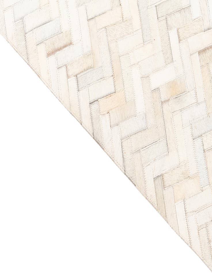 Detail image of  5' 3 x 7' 4 Cowhide Leather Rug