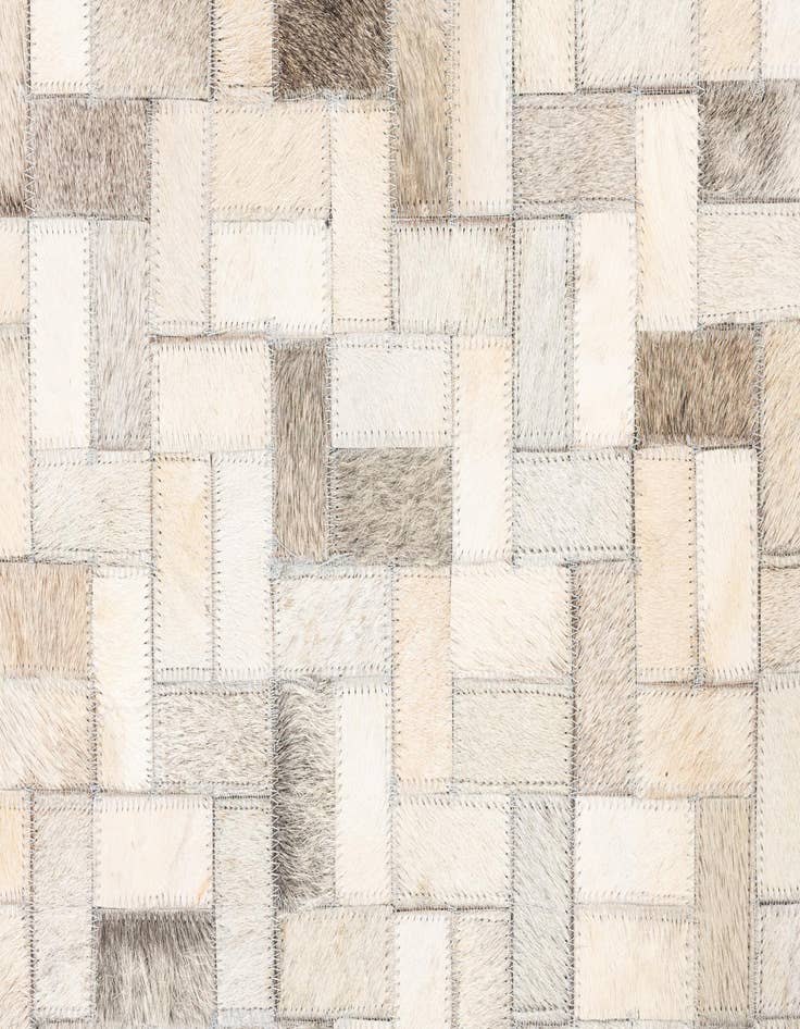 Detail image of  5' 4 x 8' Cowhide Leather Rug