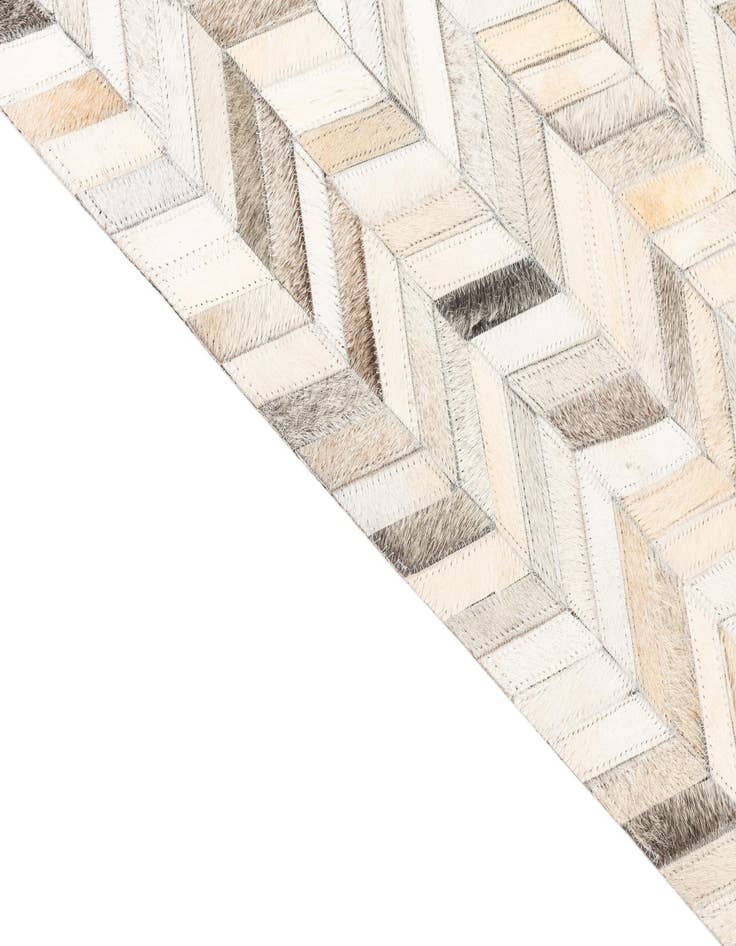 Detail image of  5' x 7' 10 Cowhide Leather Rug