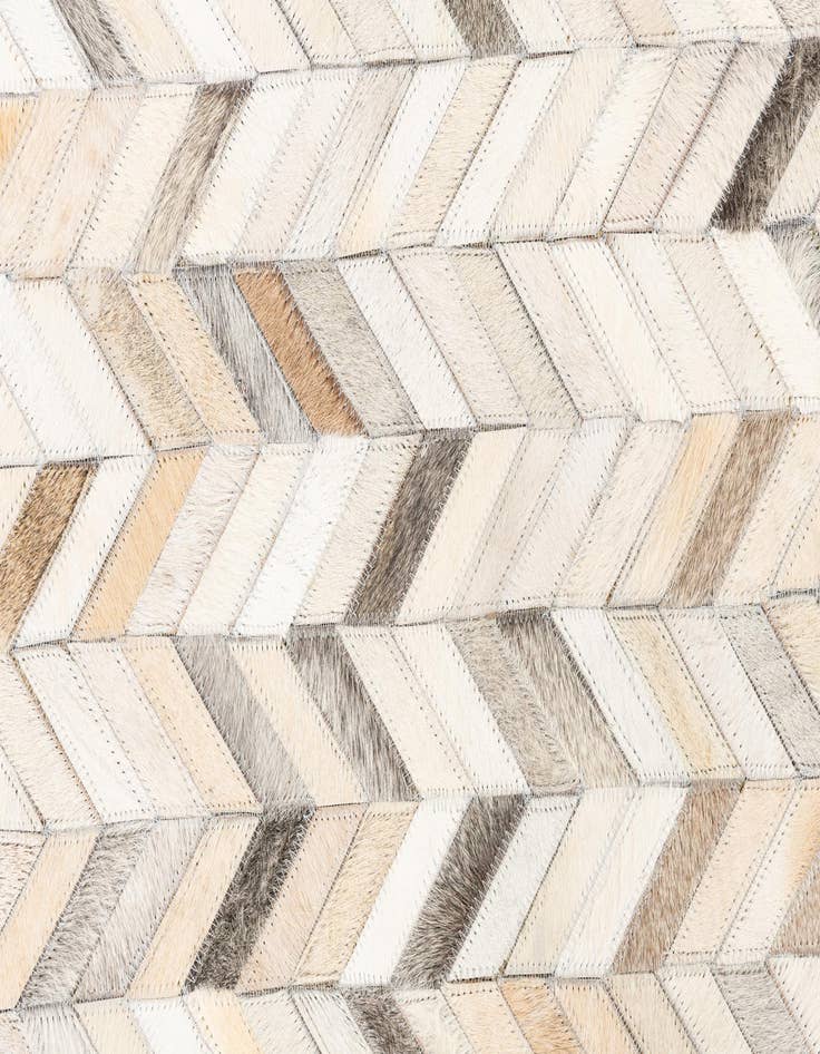 Detail image of  5' x 7' 10 Cowhide Leather Rug