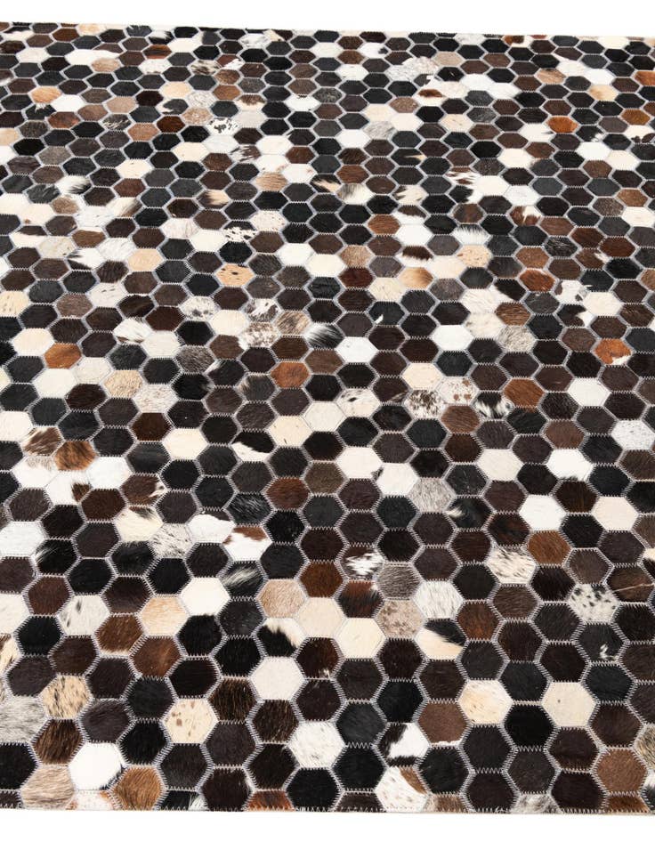 Detail image of  5' 1 x 7' 10 Cowhide Leather Rug