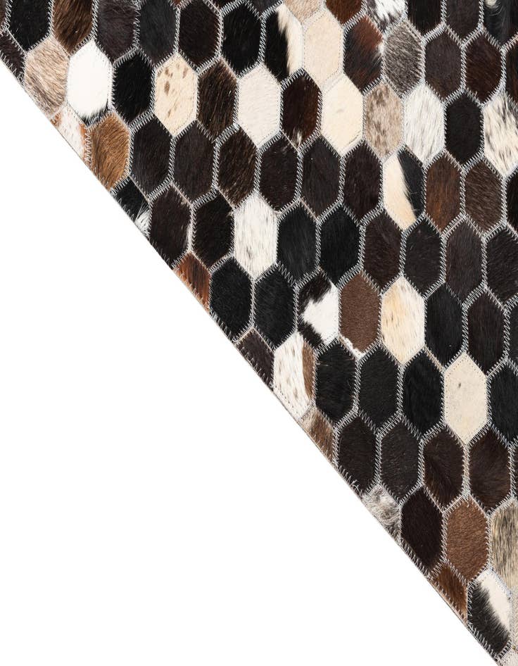 Detail image of  5' 1 x 7' 10 Cowhide Leather Rug