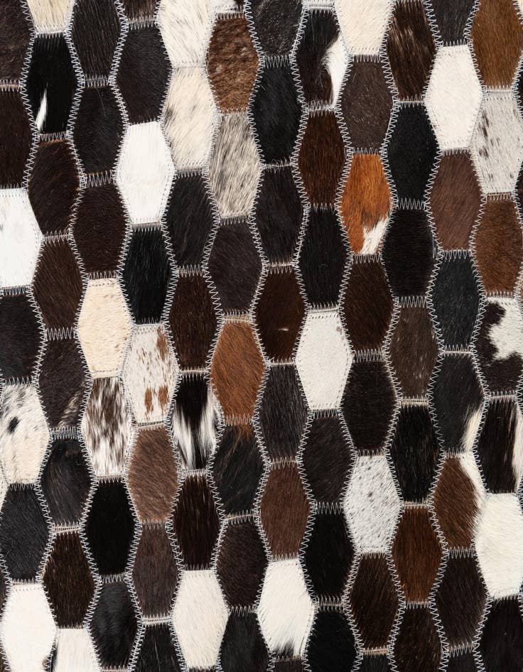 Detail image of  5' 1 x 7' 10 Cowhide Leather Rug