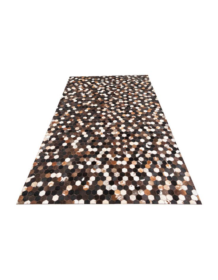 Detail image of  5' 1 x 8' 1 Cowhide Leather Rug