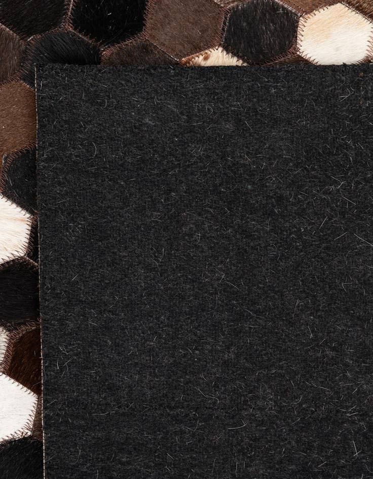 Detail image of  5' 1 x 8' 1 Cowhide Leather Rug