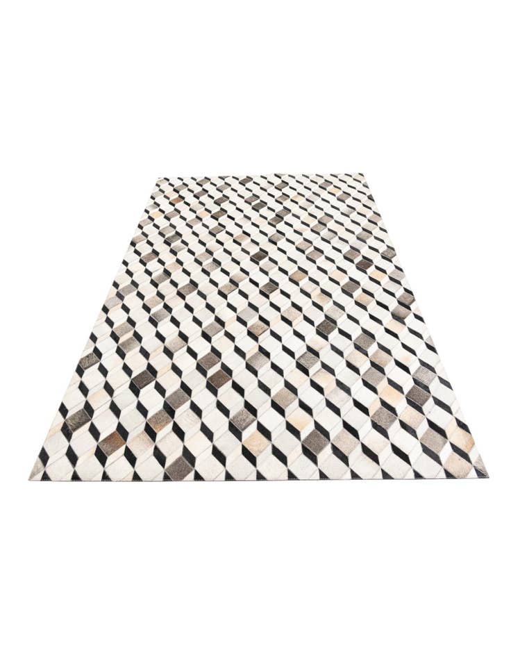 Detail image of  5' 3 x 7' 7 Cowhide Leather Rug