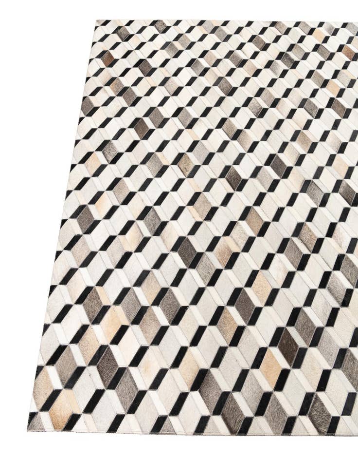 Detail image of  5' 3 x 7' 7 Cowhide Leather Rug