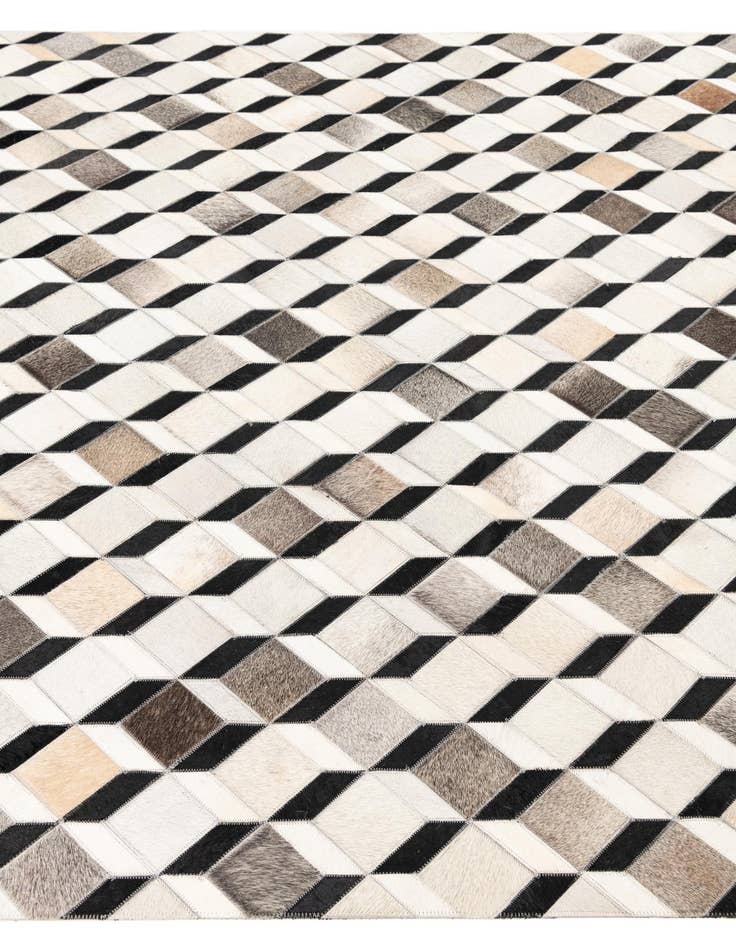 Detail image of  5' 3 x 7' 7 Cowhide Leather Rug