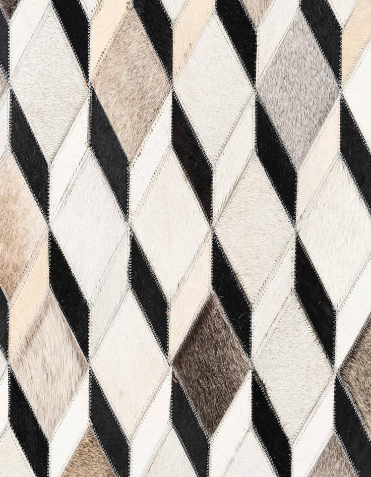 Detail image of  5' 3 x 7' 7 Cowhide Leather Rug